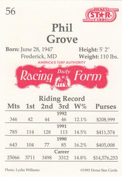1993 Jockey Star #56 Phil Grove Back